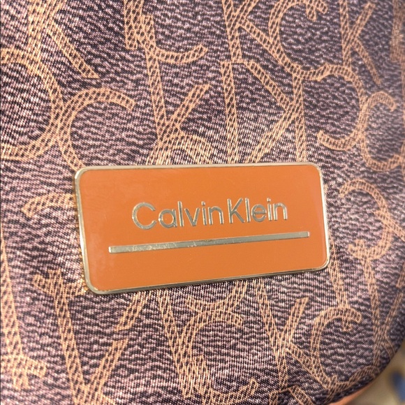 Calvin Klein Brown Monogram Messenger Bag - Picture 2 of 9